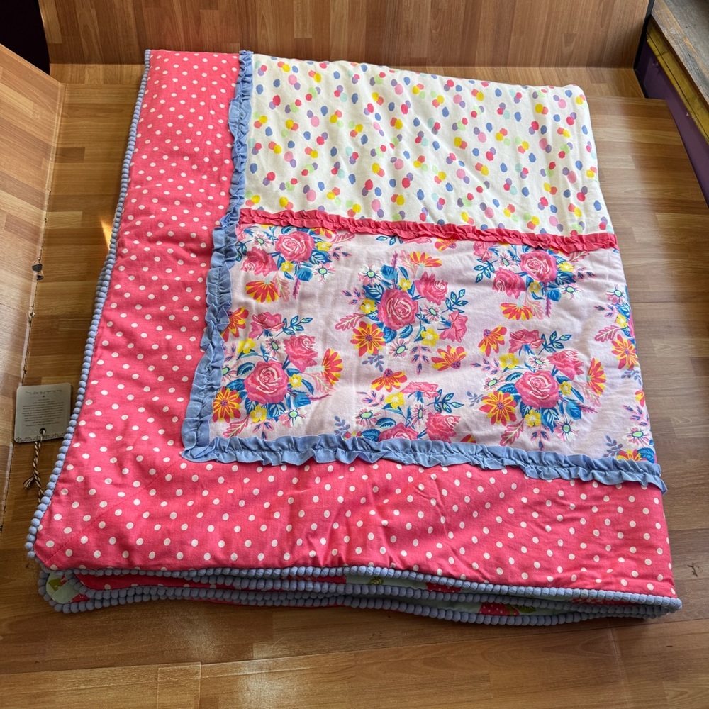 Matilda Jane Going Together reversible quilted blanket, 44x52, NWT
